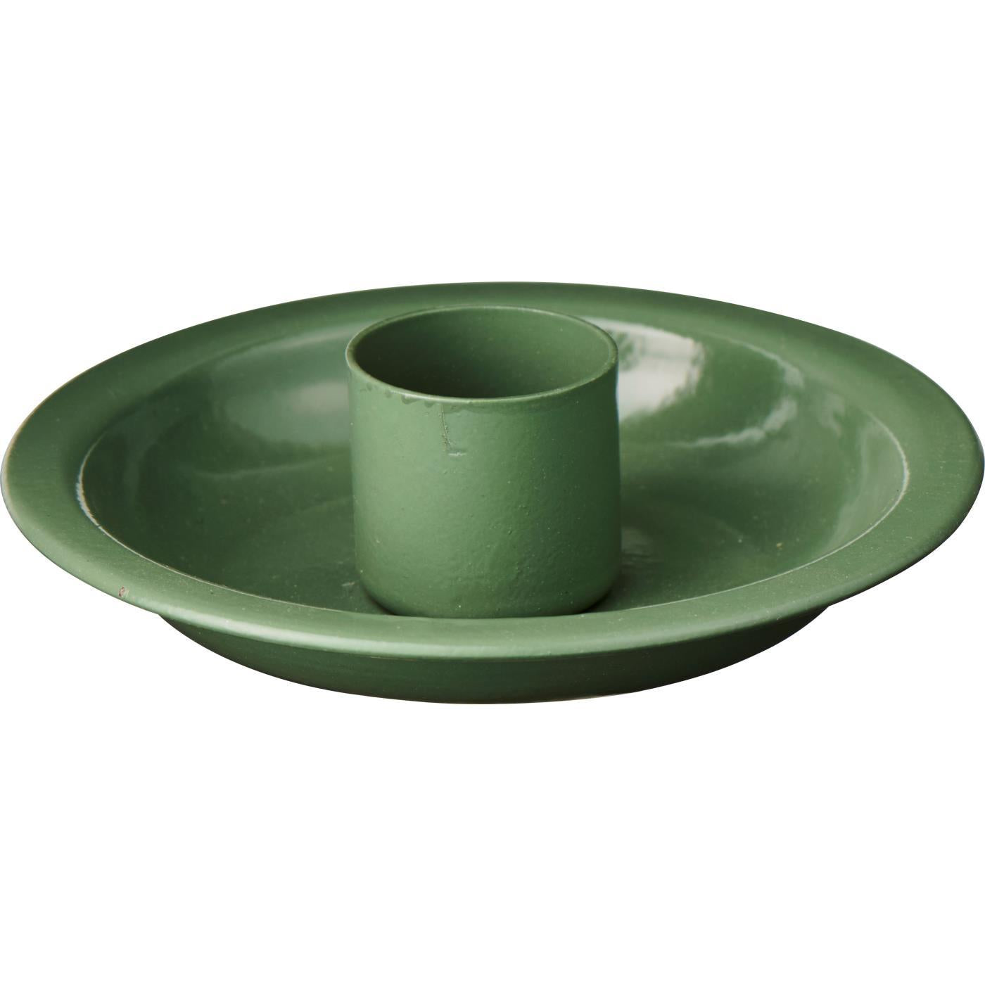 Bougeoir métal vert