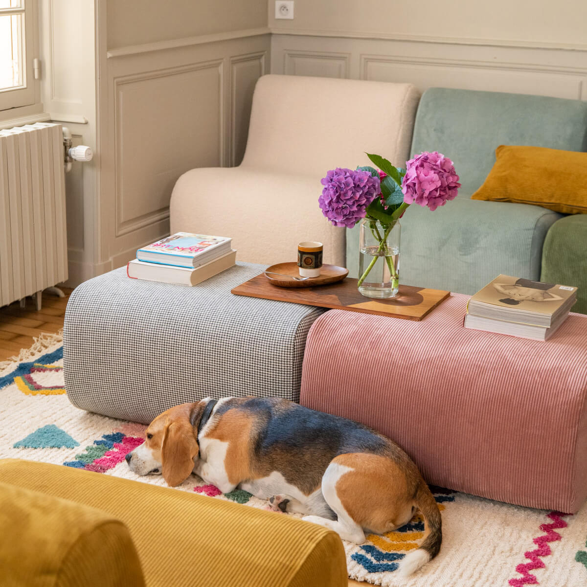 Pouf POP VIEUX ROSE