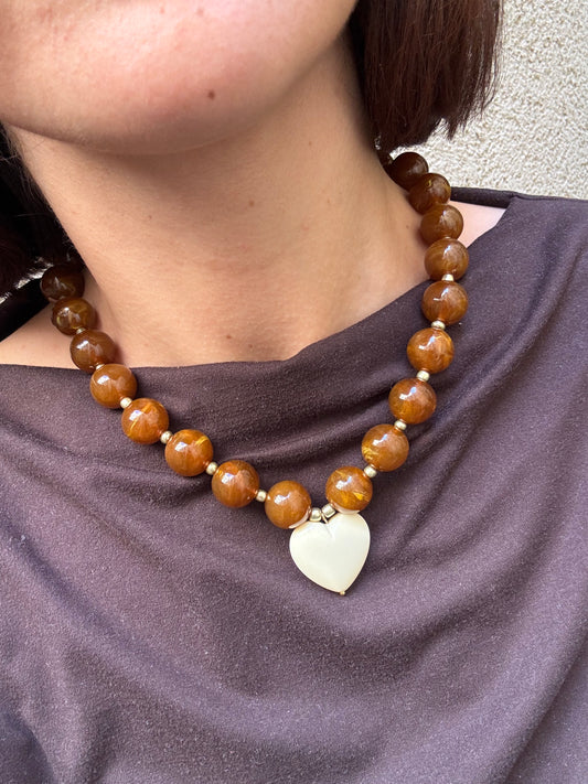 Collier marron