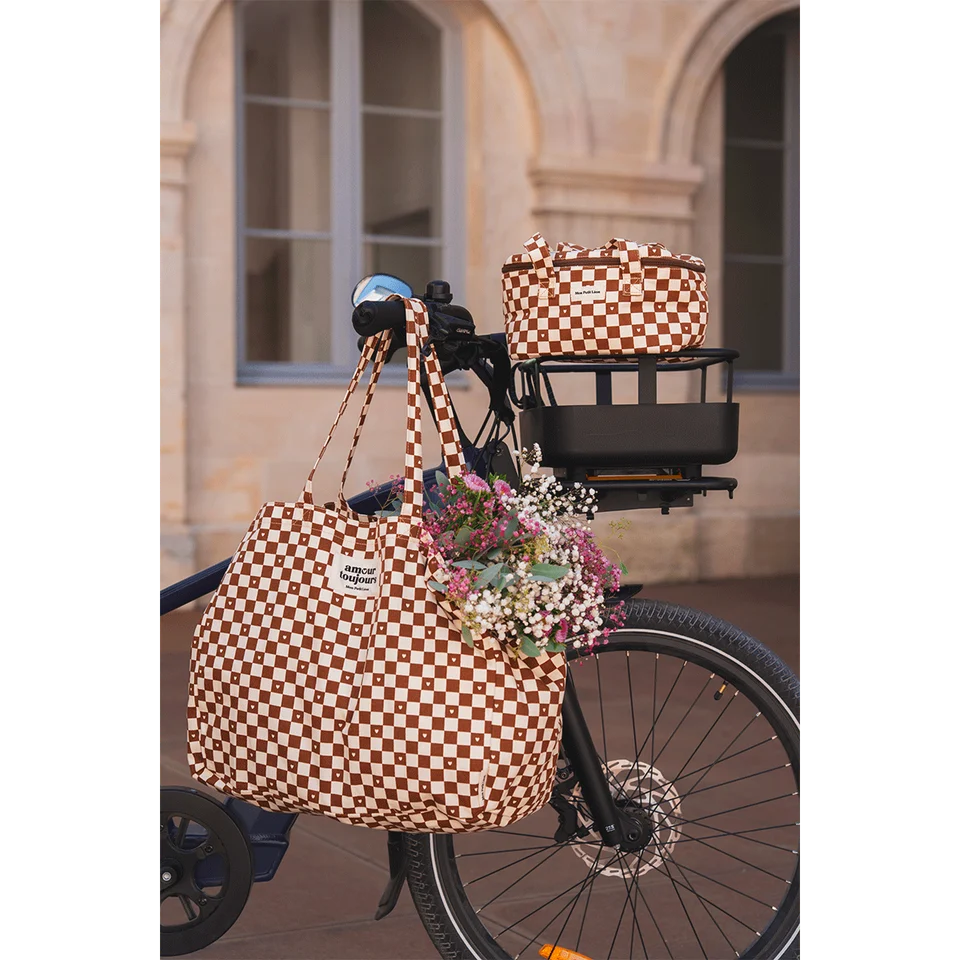 Sac Cabas XXL Damier Coeur - Amour Toujours