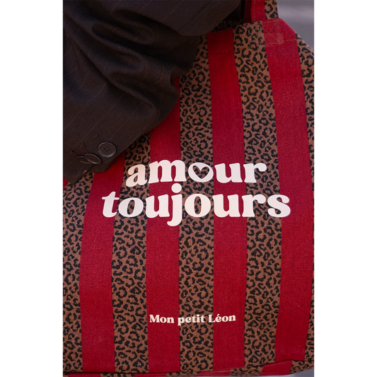 Sac Cabas XXL - Léopard Cherry - Amour Toujours