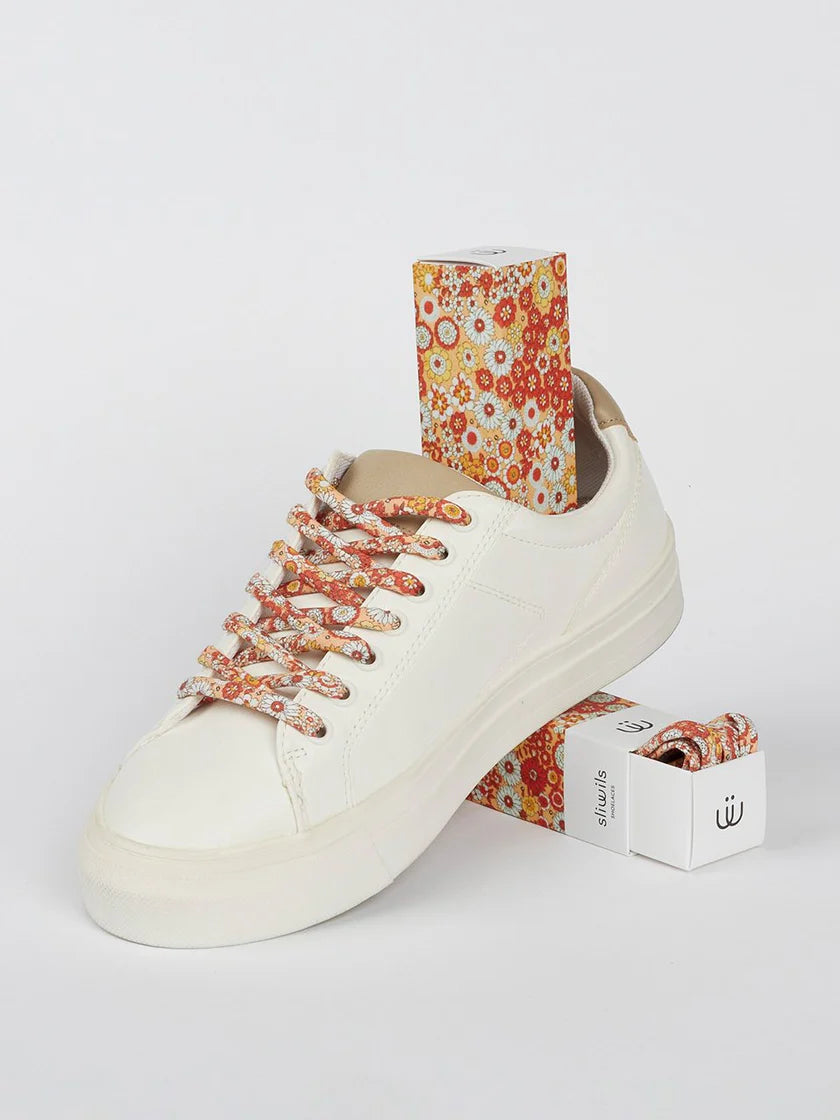 Lacets FLEURS ORANGES