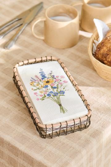 Serviettes en papier à fleurs