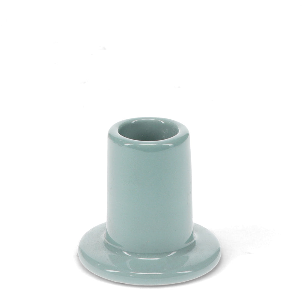 Bougeoir en céramique tube BLEU
