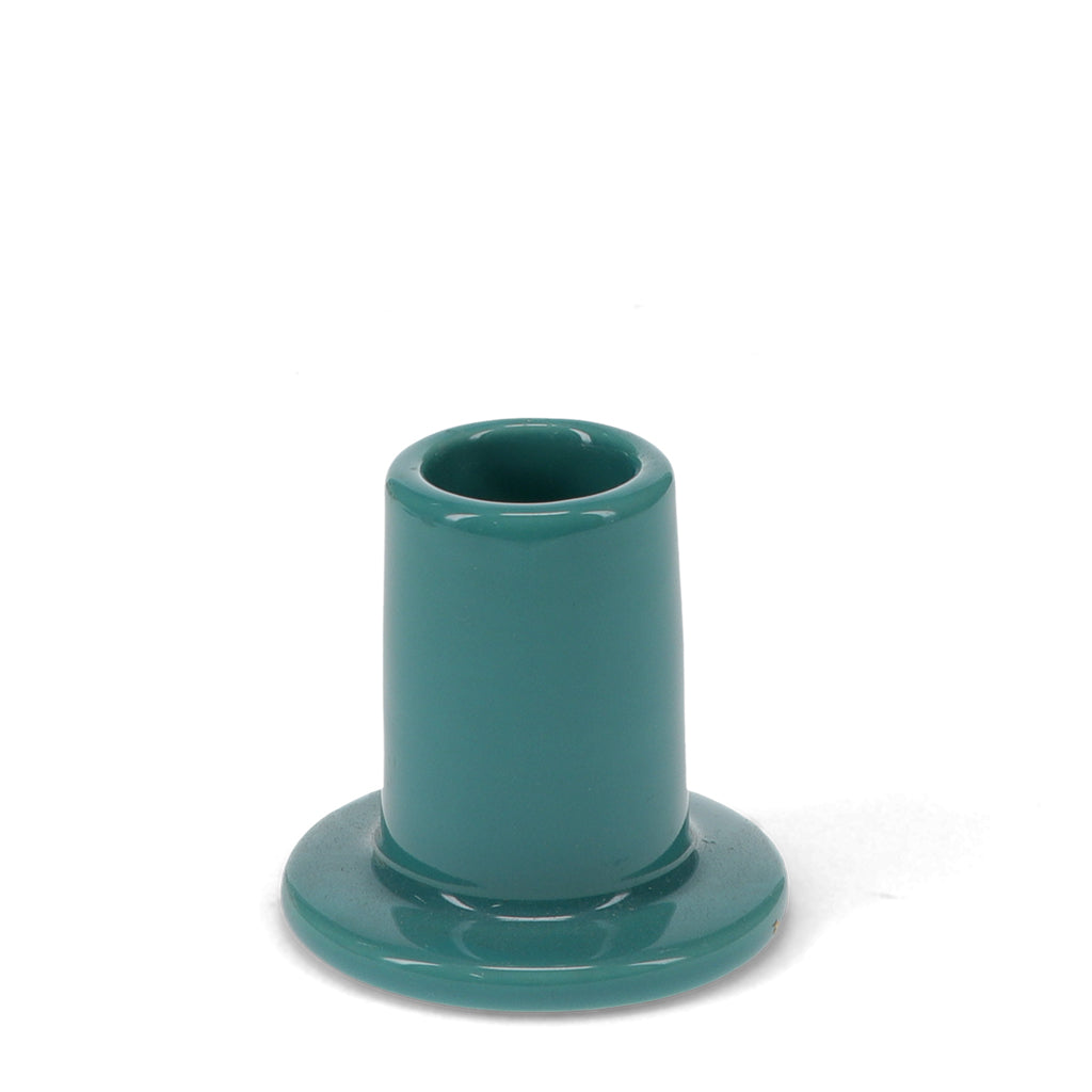 Bougeoir en céramique tube VERT SAPIN
