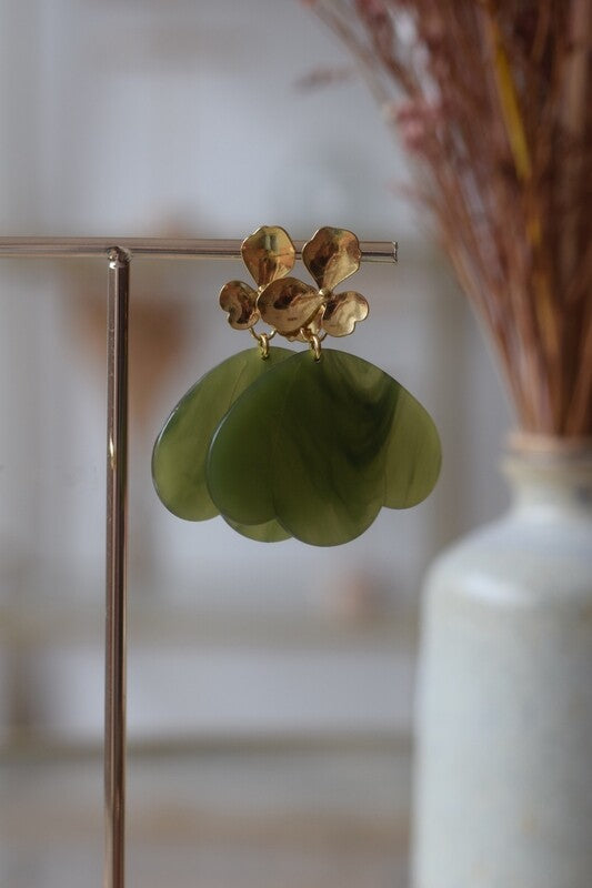 Boucles d'oreilles ALBA Vert