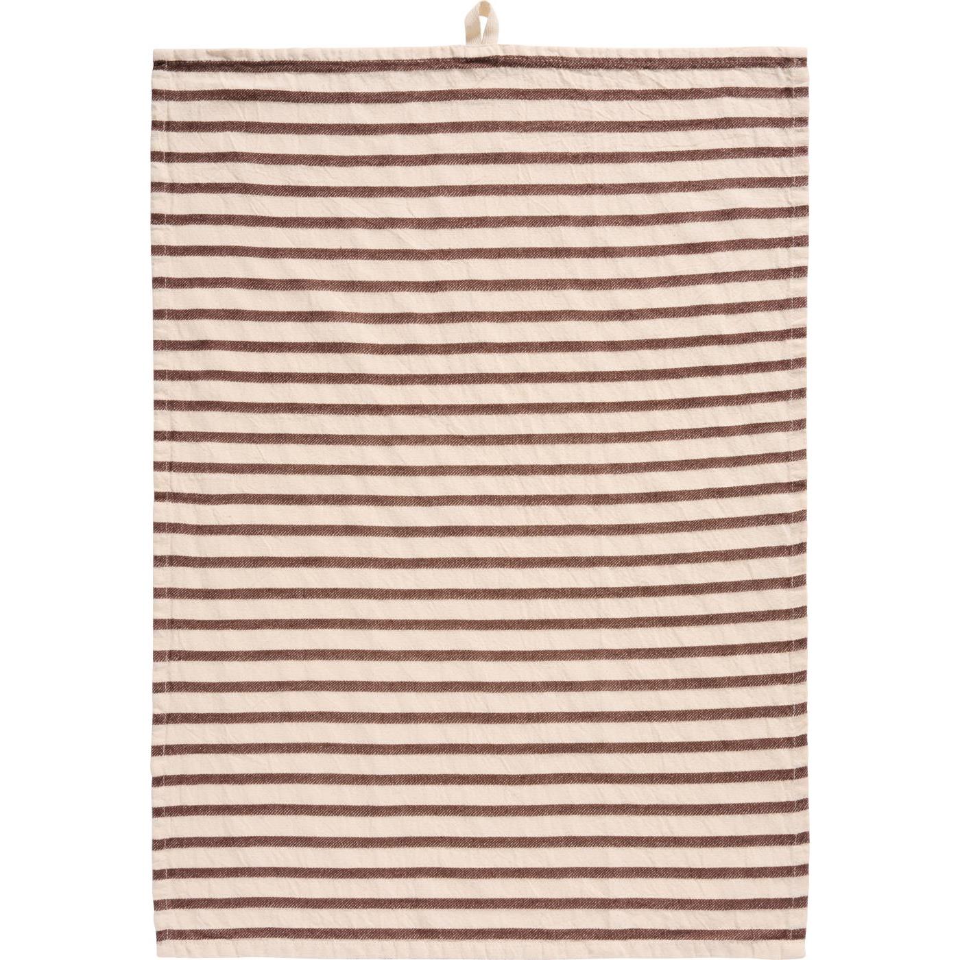 Torchon rayures marron