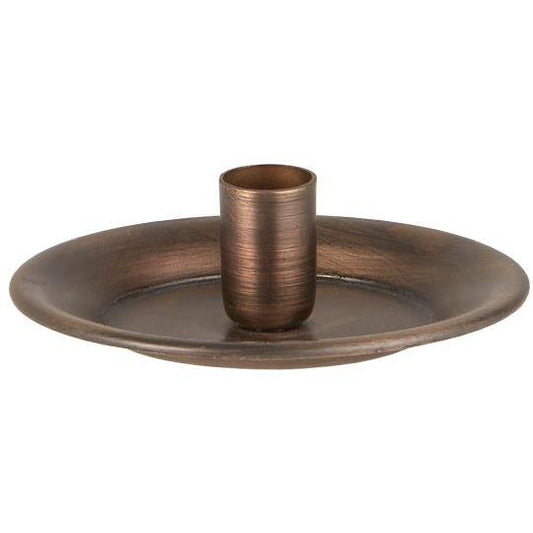 Bougeoir effet laiton pour bougie de 1,3cm