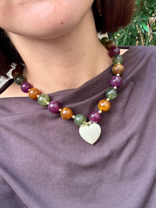 Collier Multicolore marron