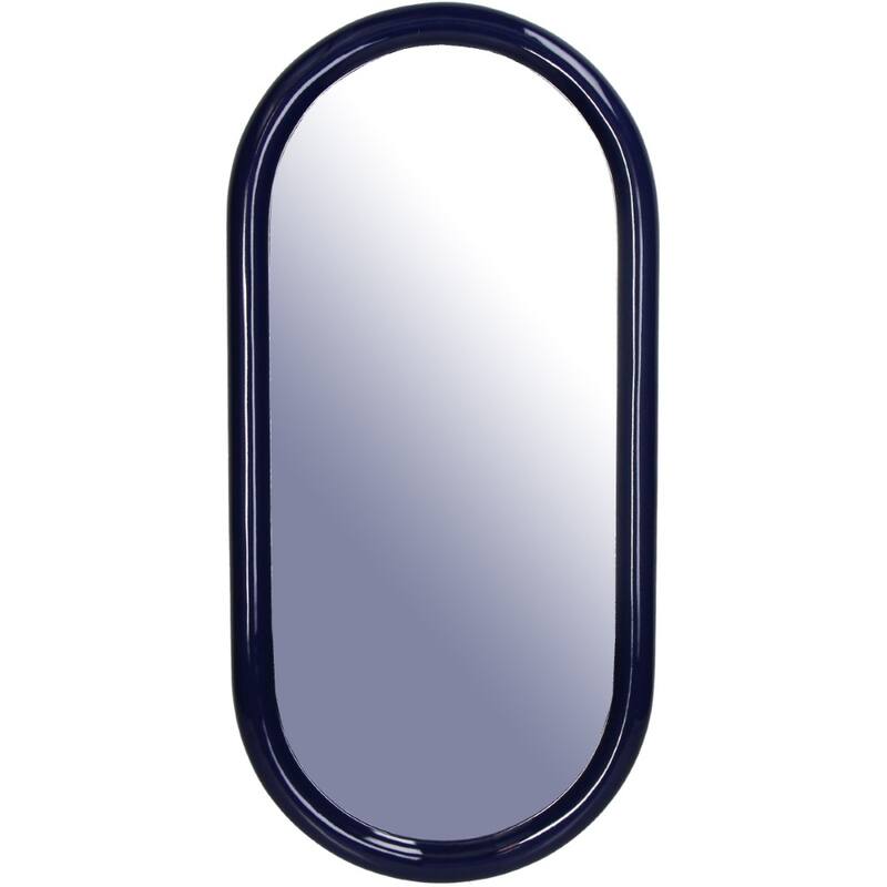 Miroir ovale BLEU