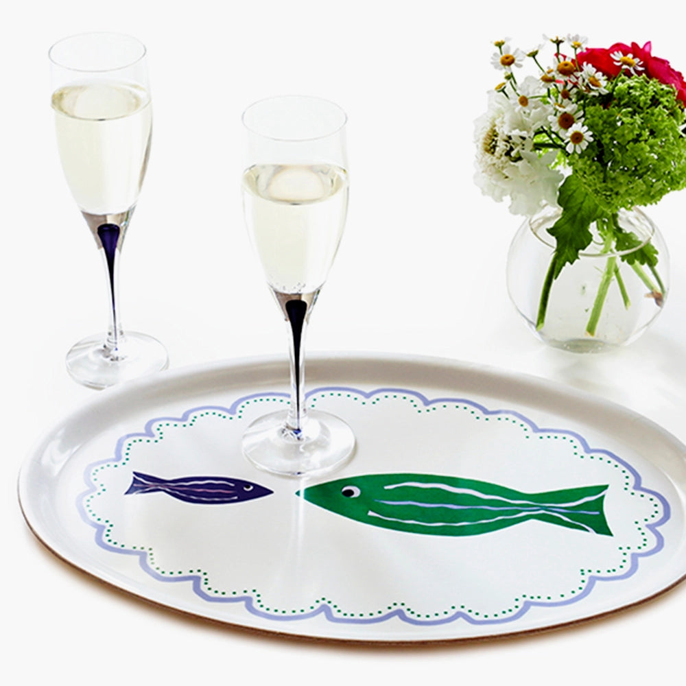 Plateau ovale poisson
