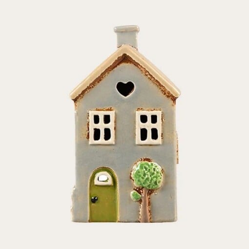 Maison photophore toit beige