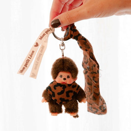 Porte-clé Kiki Léopard marron